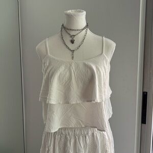 Abercrombie & Fitch White Layered Top